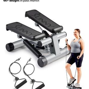 Mini Stepper with Resistance Bands - Black & Silver, tag still attached